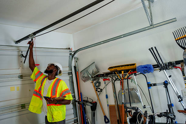 Professional Garage Door Panel Replacement technician working in Hinckley, MN